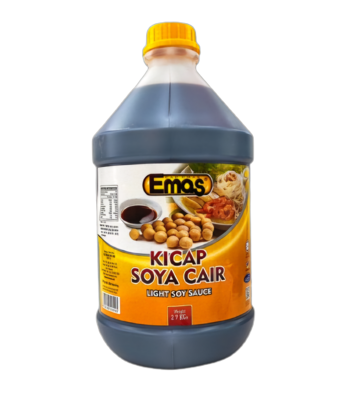 Emas Kicap soya cair /light soya sauce 2.7×6 Litre