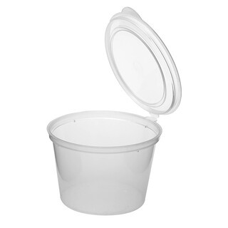 70ML ROUND Takeaway SAUCE CONTAINER HINGED LID (50PCS/PKT)