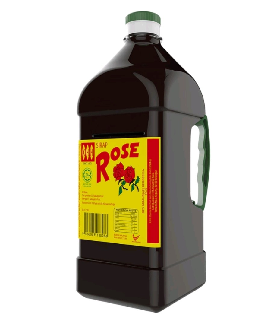 bes minuman berperisa ros 2 L/Rose sirap 2 l