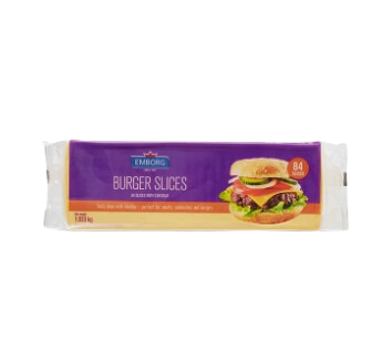 Emborg Burger 84 Slices with Cheddar